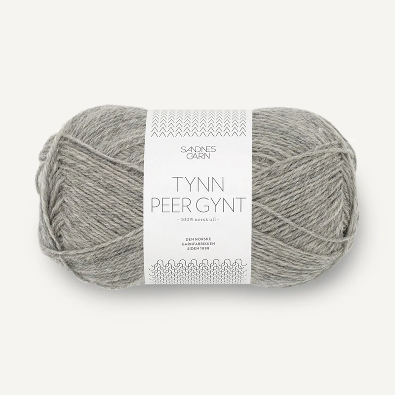 Włóczka Sandnes Garn Tynn Peer Gynt 1042 / szary melanż