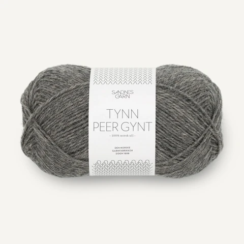 Włóczka Sandnes Garn Tynn Peer Gynt 1053 / średni szary melanż