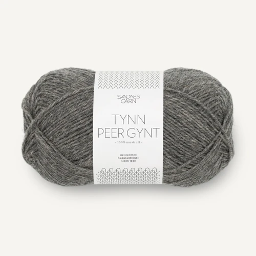 Włóczka Sandnes Garn Tynn Peer Gynt 1053 / średni szary melanż