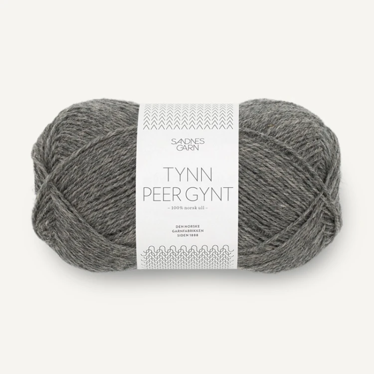 Włóczka Sandnes Garn Tynn Peer Gynt 1053 / średni szary melanż