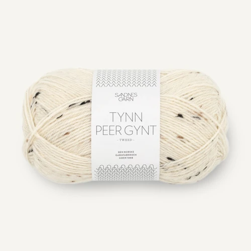 Włóczka Sandnes Garn Tynn Peer Gynt Tweed 2523 / krem z nopkami