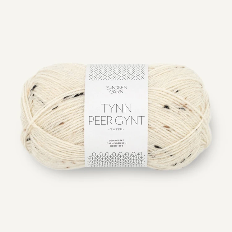 Włóczka Sandnes Garn Tynn Peer Gynt Tweed 2523 / krem z nopkami