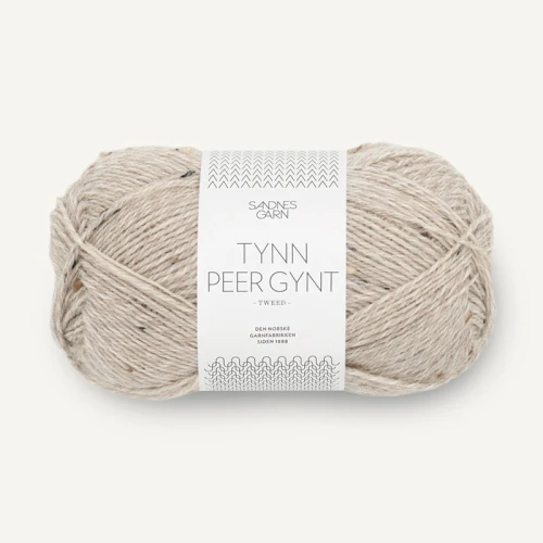 Włóczka Sandnes Garn Tynn Peer Gynt Tweed 2655 / beżowoszary z nopkami