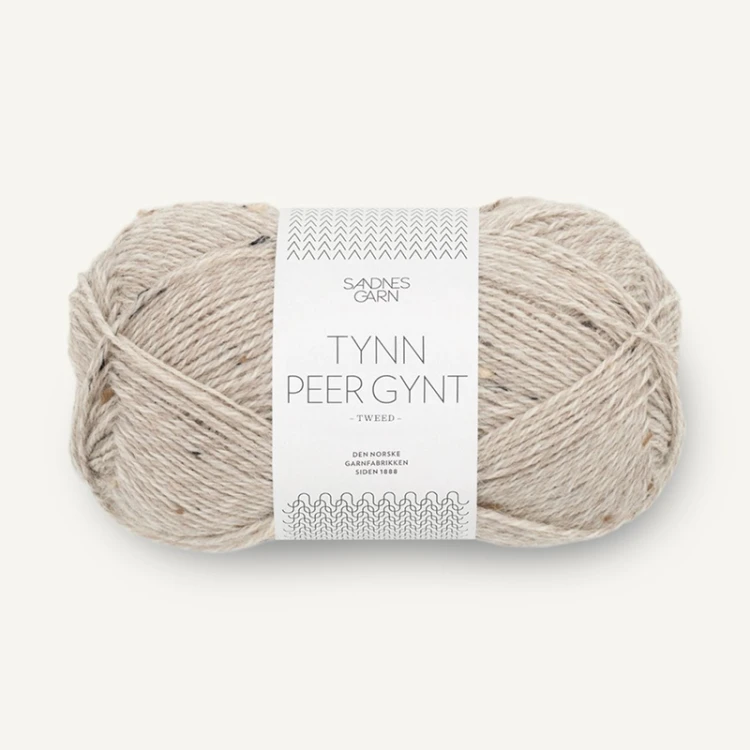 Włóczka Sandnes Garn Tynn Peer Gynt Tweed 2655 / beżowoszary z nopkami