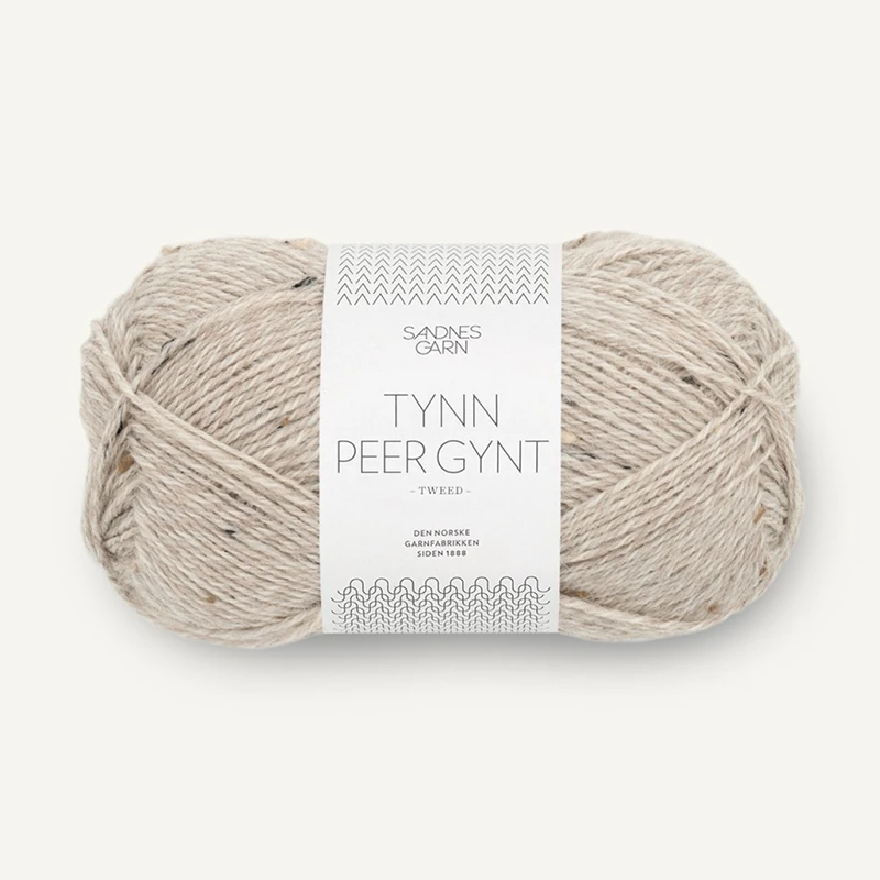 Włóczka Sandnes Garn Tynn Peer Gynt Tweed 2655 / beżowoszary z nopkami