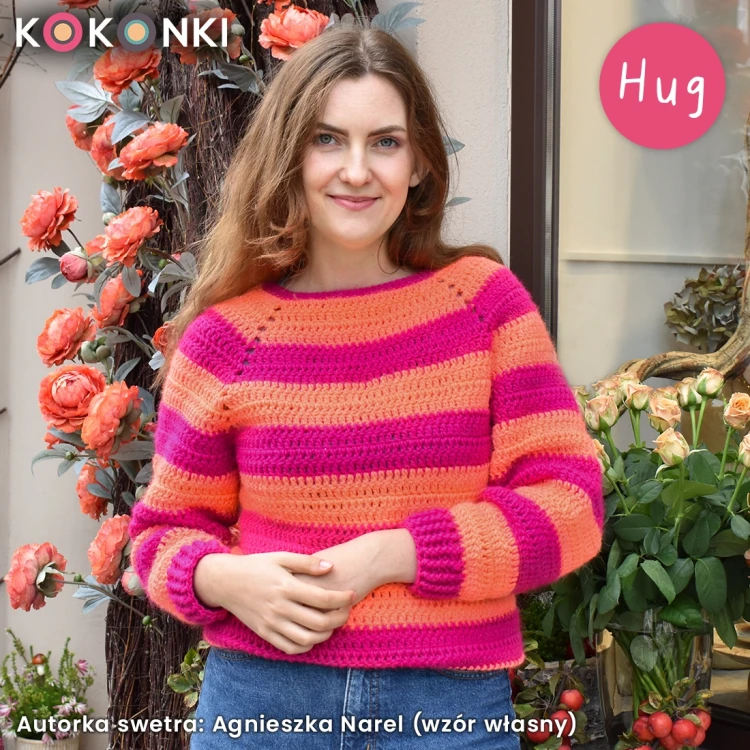 Agnieszka Narel sweter hug wzór własny.webp