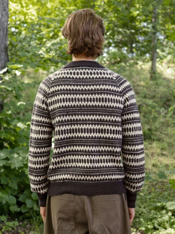 Wzór druty Sandnes Garn Kleiva Sweater For Man 2410_05 - w języku angielskim