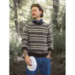Wzór druty Sandnes Garn Kleiva Sweater For Man 2410_05  - w języku angielskim