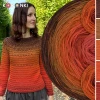 Zestaw na sweter Charlotte od Kotek i motek 06 / Merino / Miedź melanż/ciepły brąz/koniak/rudy/cegła