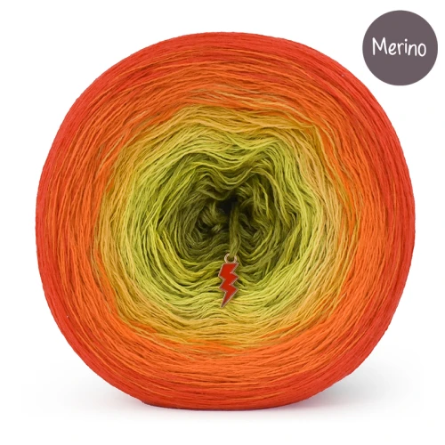 Zestaw na sweter Charlotte od Kotek i motek 10 / Kokonki Merino / Jarzębina/pomarańcza/złoty/limetka/oliwka