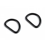 Półkole metalowe 20mm / czarny lakier / 26x19x3 mm / 10 szt. / 750706