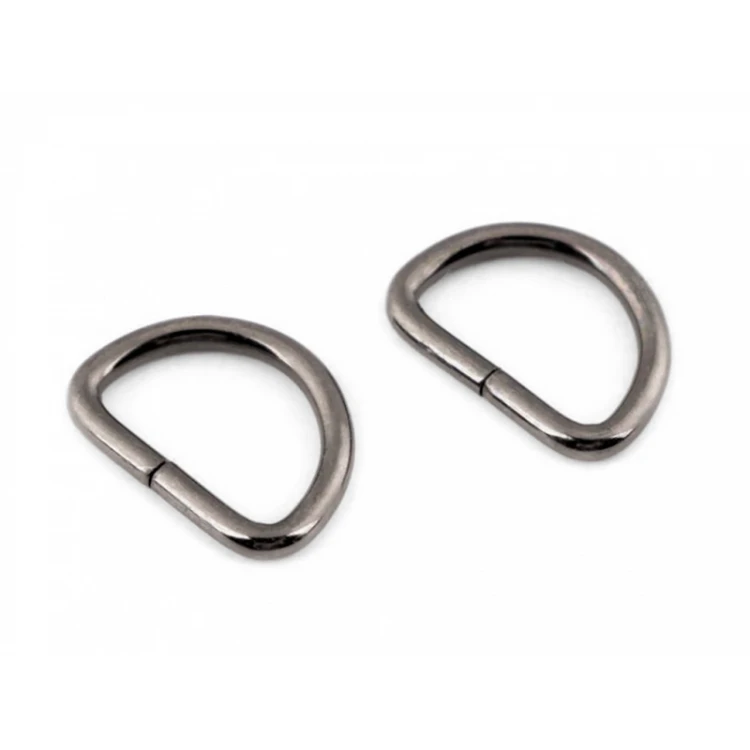 Półkole metalowe 20mm / czarny nikiel / 26x19x3 mm / 10 szt. / 750706