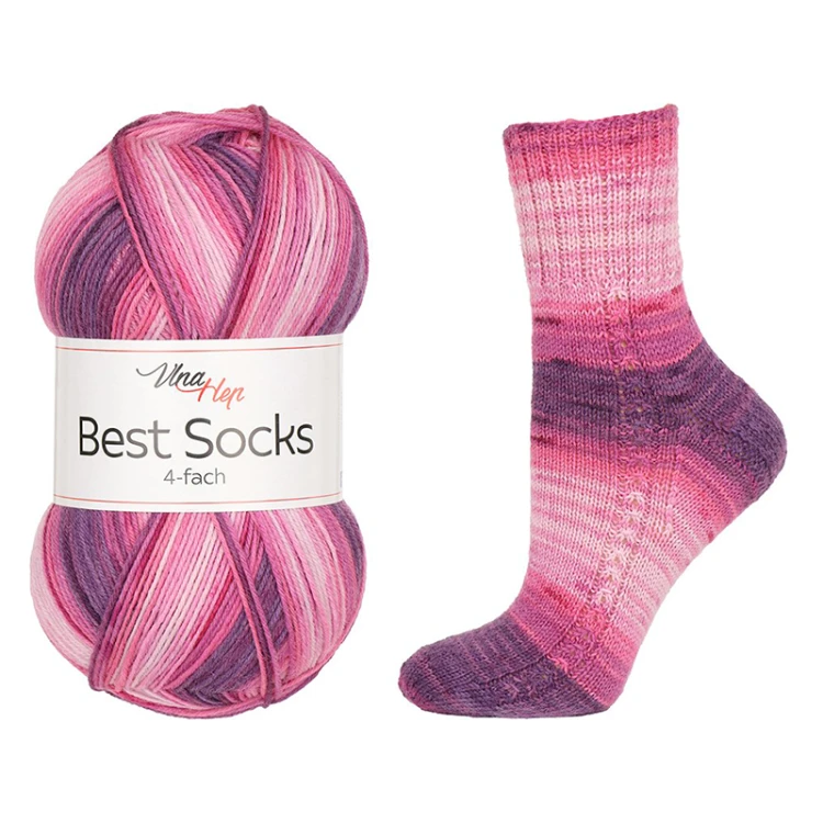Włóczka skarpetkowa Vlna-Hep Socks Best 4-fach / 7406