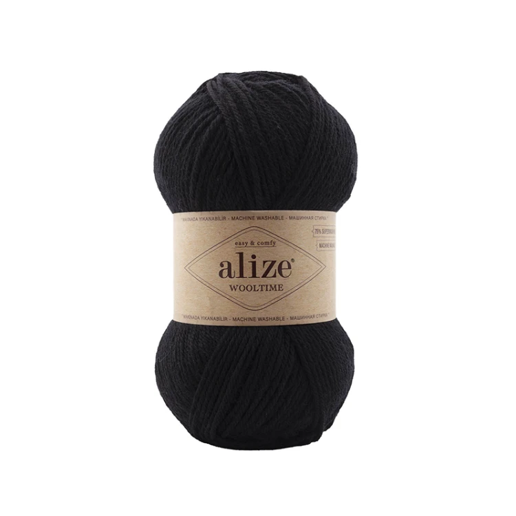 Włóczka Alize Wooltime 60 / czerń