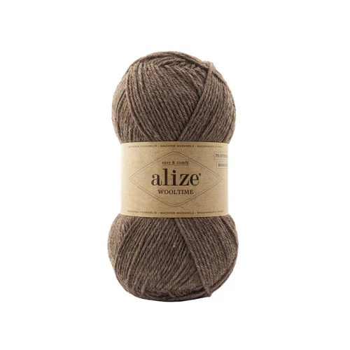 Włóczka Alize Wooltime 240 / chłodny brąz