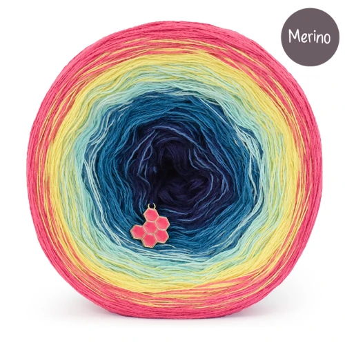 KOKONEK Merino 804 Kotek i motek 02 - Bajeczny róż/cytrynowy/patyna/petrol/granat