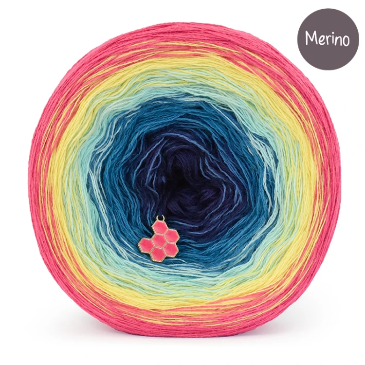 KOKONEK Merino 804 Kotek i motek 02 - Bajeczny róż/cytrynowy/patyna/petrol/granat