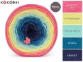 KOKONEK Merino 804 Kotek i motek 02 - Bajeczny róż/cytrynowy/patyna/petrol/granat
