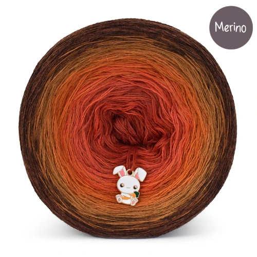 KOKONEK Merino 808 Kotek i motek 06 - Miedź melanż/ciepły brąz/koniak/rudy/cegła