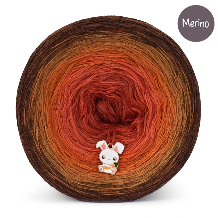 KOKONEK Merino 808 Kotek i motek 06 - Miedź melanż/ciepły brąz/koniak/rudy/cegła