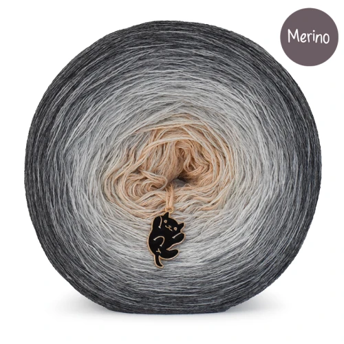 KOKONEK Merino 811 Kotek i motek 09 - Średni szary melanż/szary melanż/jasny szary melanż/lniany/ciepły beż
