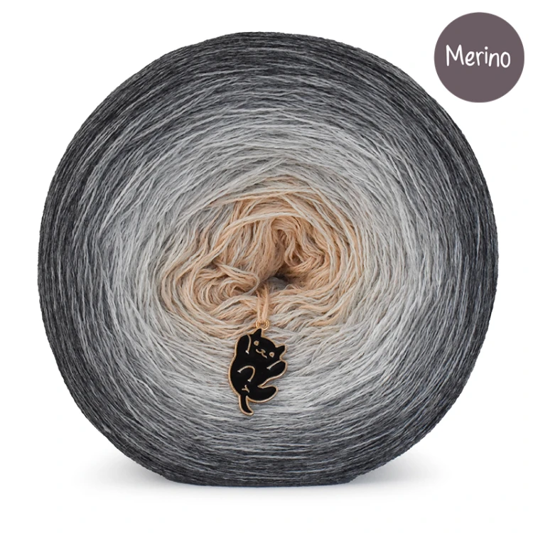 KOKONEK Merino 811 Kotek i motek 09 - Średni szary melanż/szary melanż/jasny szary melanż/lniany/ciepły beż