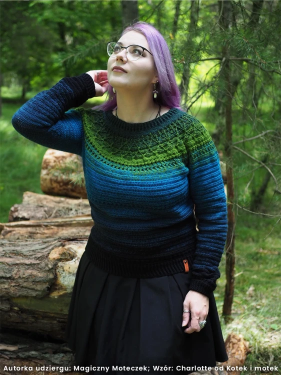 Autorka udziergu: Magiczny Moteczek (Wissena made with Magic), wzór: Charlotte od Kotek i motek