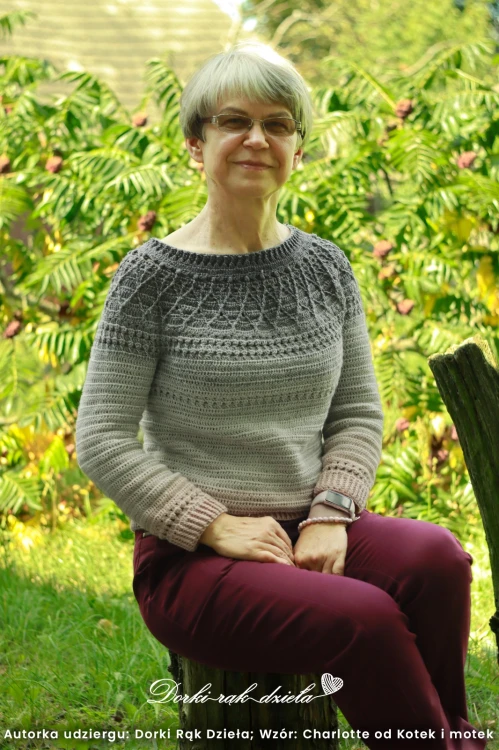 Autorka udziergu: Dorki Rąk Dzieła, Wzór: Charlotte od Kotek i motek