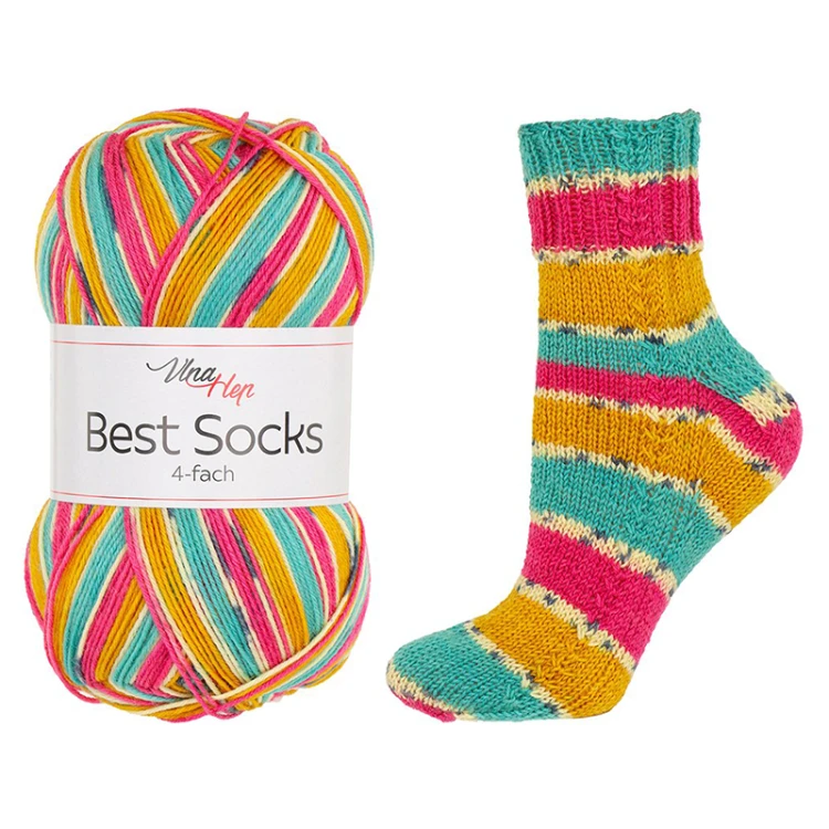 Włóczka skarpetkowa Vlna-Hep Socks Best 4-fach 7384