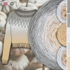 Zestaw na sweter Charlotte od Kotek i motek 09C / Kokonki Classic / Średni szary melanż/szary melanż/jasny szary/szarobeżowy/ciepły beż