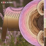 Zestaw na sweter Charlotte od Kotek i motek 11C / Kokonki Classic / Wrzos/malinowy róż/ciepły beż/ciepły brąz/orzech + wzór PDF