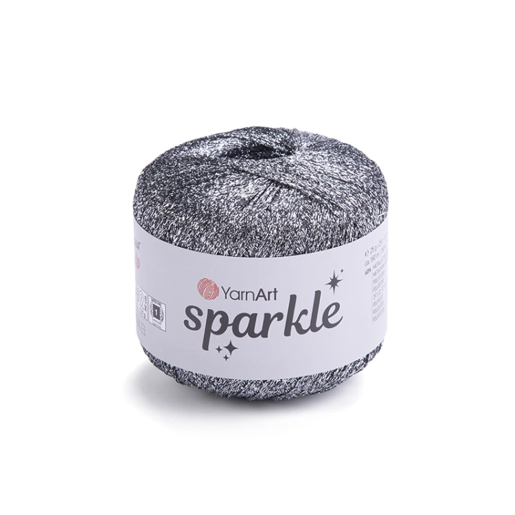 Kordonek YarnArt Sparkle / 1303 / ciemne srebro