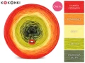 KOKONEK Classic B267 Kotek i motek 10C - Ognista czerwień/pomarańcz/żółty/limetka/wojskowa zieleń