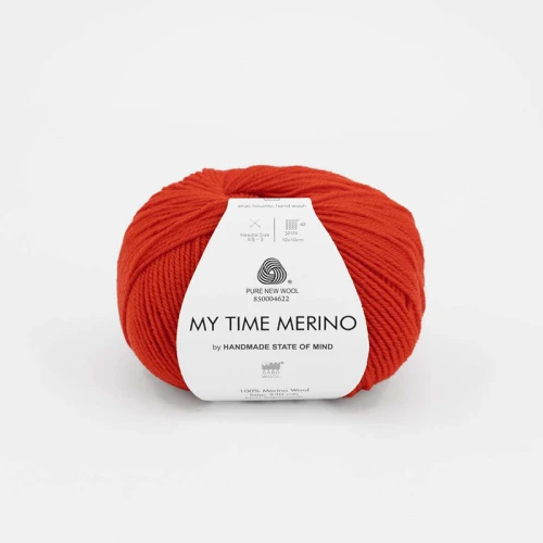 Włóczka Gabo Wool My Time Merino by Handmade State of Mind 9522 / czerwona pomarańcza