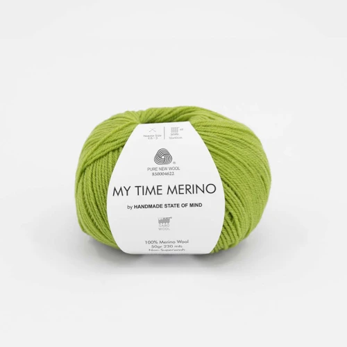 Włóczka Gabo Wool My Time Merino by Handmade State of Mind 9724 / limonkowy blask