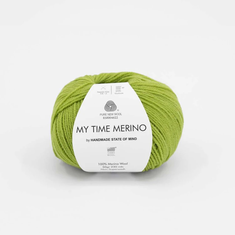 Włóczka Gabo Wool My Time Merino by Handmade State of Mind 9724 / limonkowy blask