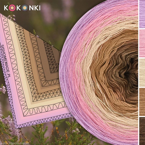 KOKONEK Classic B268 Kotek i motek 11C - Wrzos/malinowy róż/ciepły beż/ciepły brąz/orzech