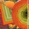 KOKONEK Merino 812 Kotek i motek 10 - Jarzębina/pomarańcza/złoty/limetka/oliwka