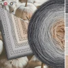 KOKONEK Merino 811 Kotek i motek 09 - Średni szary melanż/szary melanż/jasny szary melanż/lniany/ciepły beż