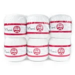 Zestaw 6 x kordonek / MAXI Madame Tricote Paris / 1000 biel / biały