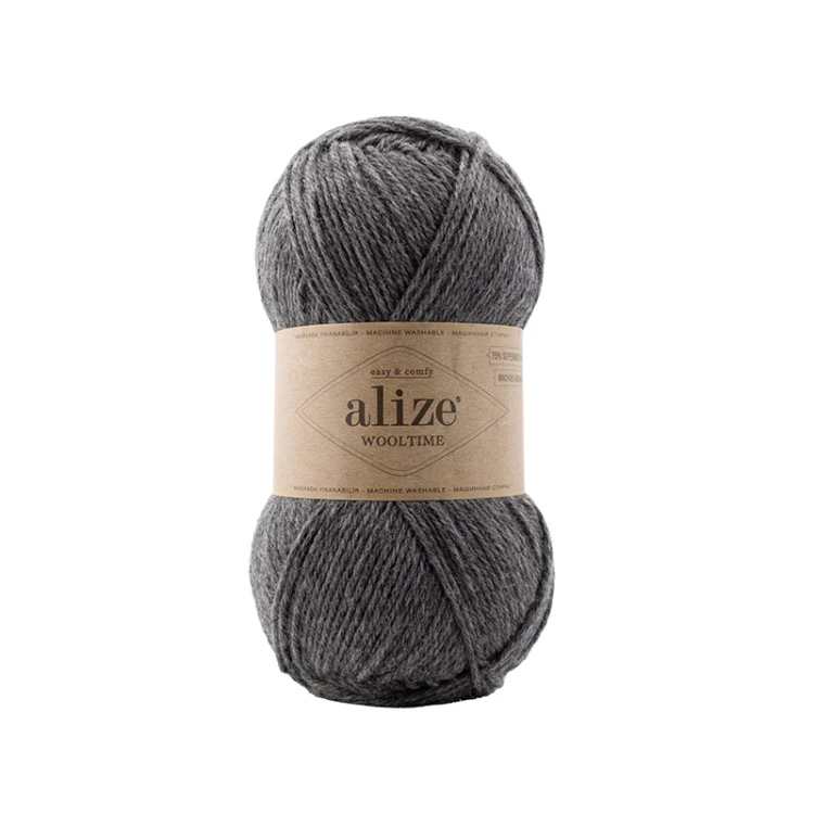 Włóczka Alize Wooltime 182 / ciemny szary