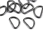 Półkole metalowe 15mm / ciemny nikiel  / 16 x 21x3 mm / 10 szt. / 750707