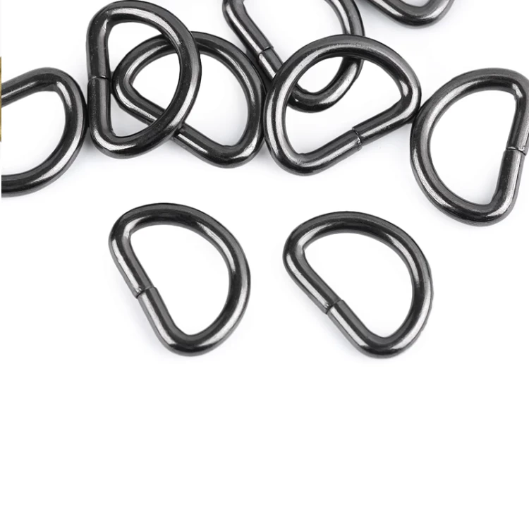 Półkole metalowe 15mm / ciemny nikiel / 16 x 21x3 mm / 10 szt.