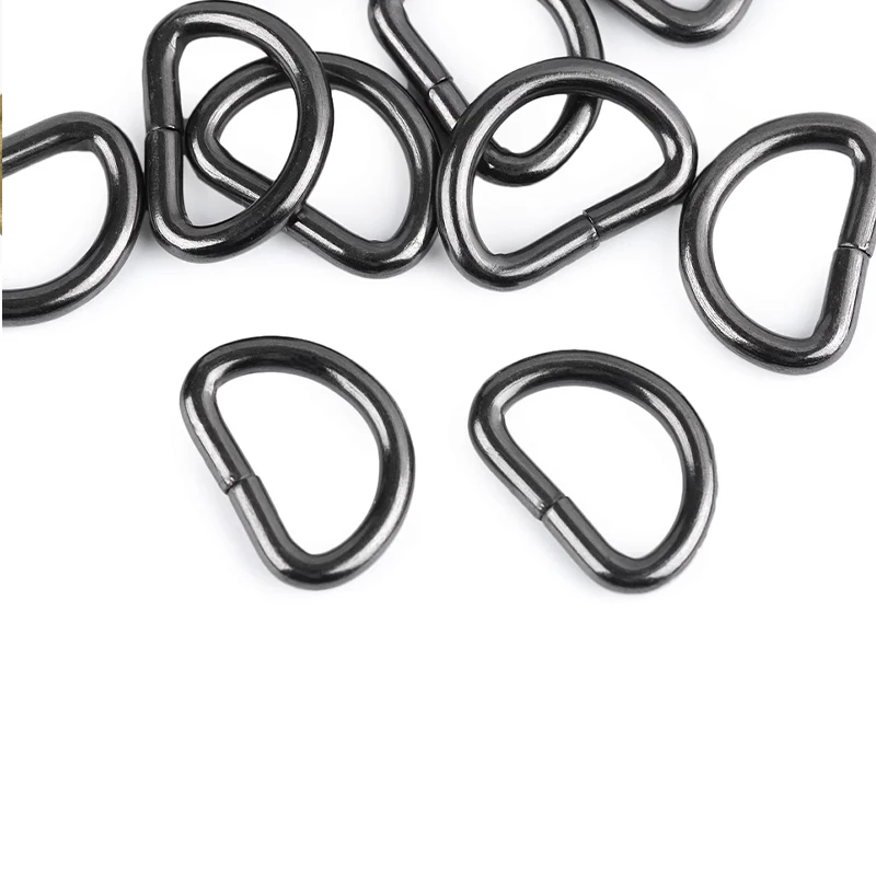 Półkole metalowe 15mm / ciemny nikiel / 16 x 21x3 mm / 10 szt.