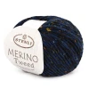 Włóczka Stenli Merino Tweed 12424 / granat z grafitem