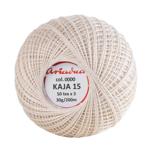 Kordonek Kaja 15 / 30 g / 0000 ecru