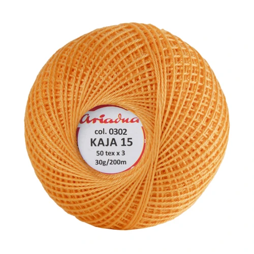 Kordonek Kaja 15 / 30 g / 302 jasny pomarańcz
