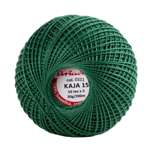 Kordonek Kaja 15 / 30 g / 311 ciemna zieleń