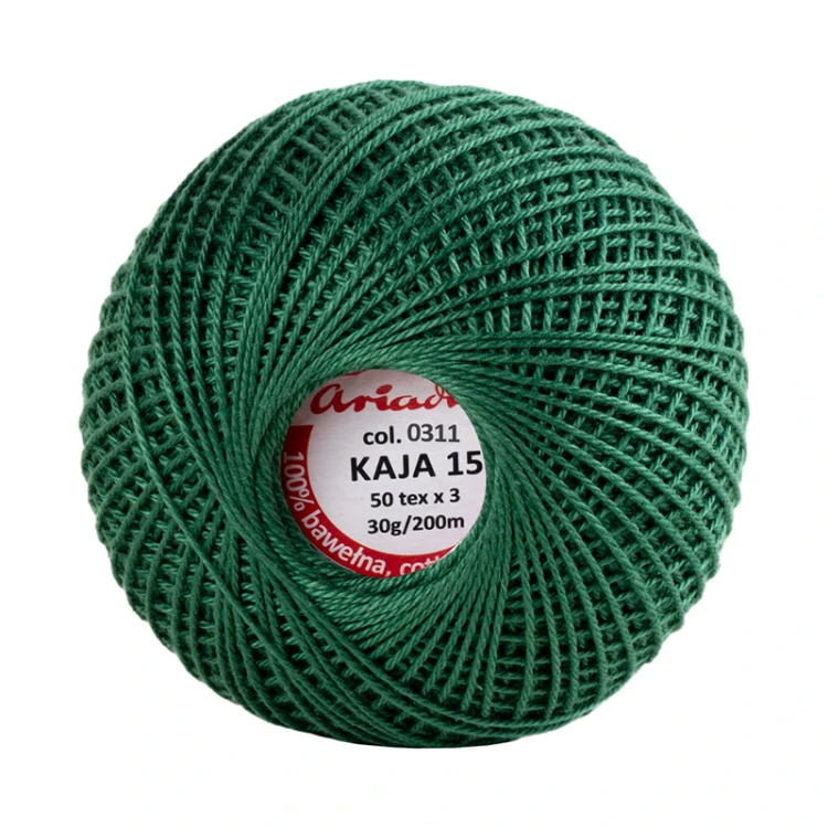 Kordonek Kaja 15 / 30 g / 311 ciemna zieleń
