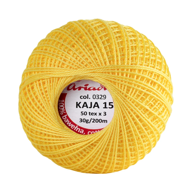 Kordonek Kaja 15 / 30 g / 329 żółty